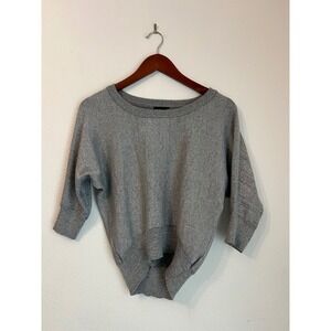 Wet Seal‎ Gray Metallic Knit Dolman Sleeve Top Blouse